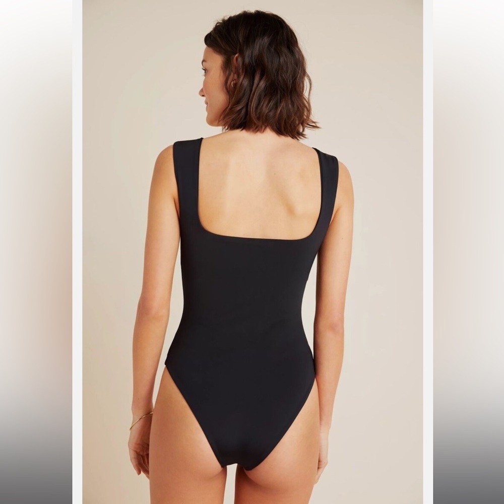 Anthropologie x Mara Hoffman Persephone One-Piece Swimsuit black XL NWT - Picture 2 of 8